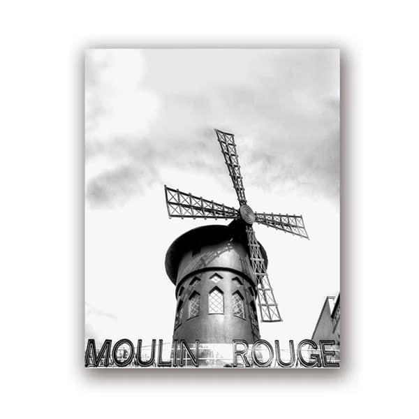 Affiche de photographie de paysage de ville de France, impression de Paris, peinture murale en noir