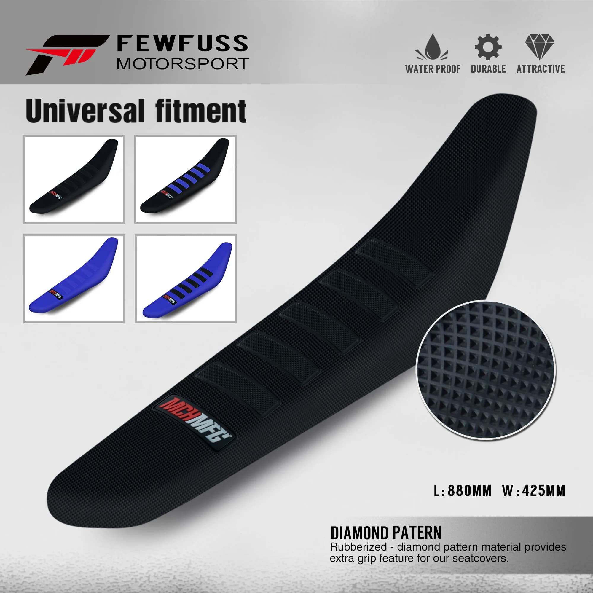 FEWFUSS coussin de siège de moto housse de siège étanche pour KTM Husqvarna SUZUKI HONDA SXF KXF CRF
