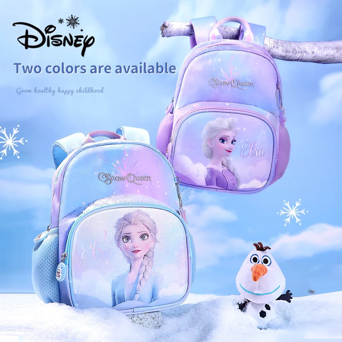 Sac à dos Disney pour tout-petits : sac à dos Frozen Princess Elsa pour petites filles – Sac d'école