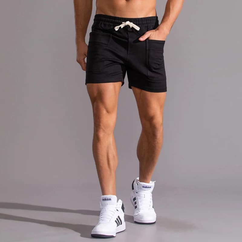 Shorts de basket-ball de sport d'été pour hommes, shorts de gymnastique en coton, shorts de course C