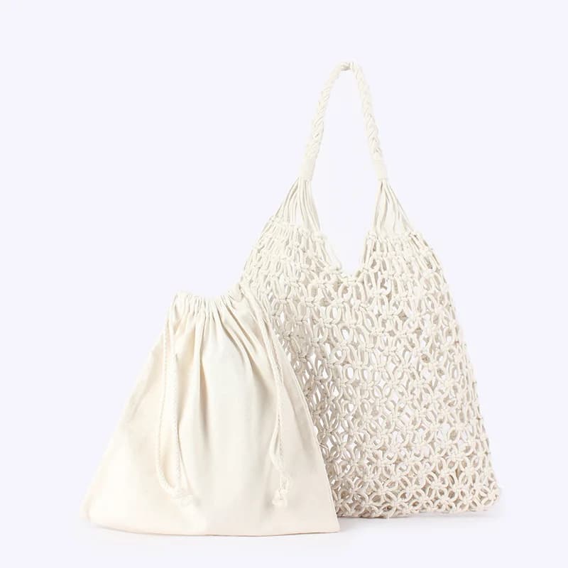 Sacs en crochet tendance pour femmes, sacs de plage d'été, sacs fourre-tout esthétiques en raphia, s
