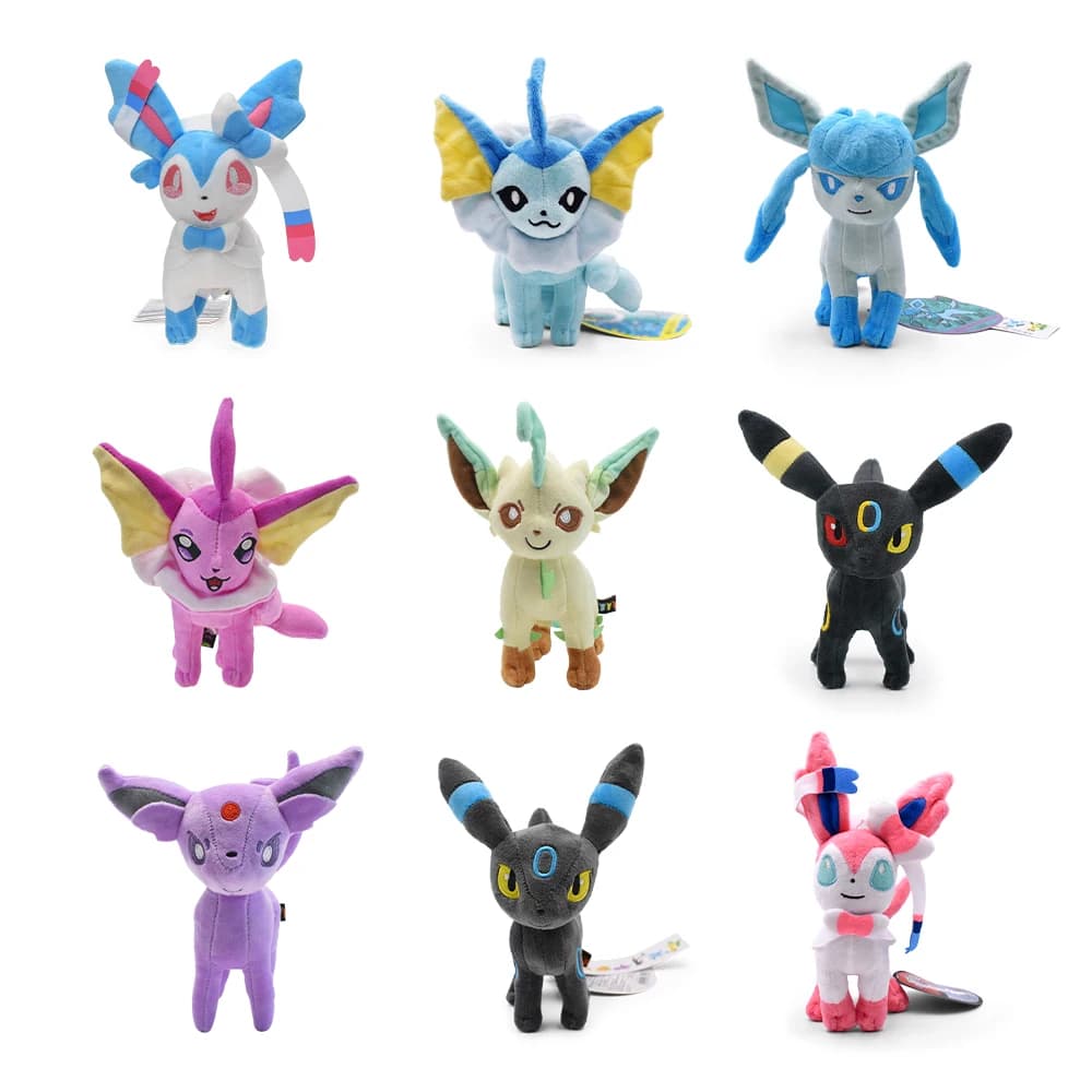 Peluche douce Leafeon Vaporeon Glaceon SylLion Espeon Umbreon Vaporeon SylLion, jouet à collectionne