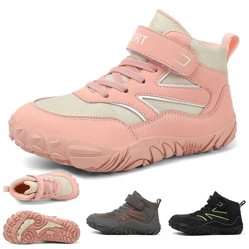 Chaussures hautes et larges pieds nus pour petits/grands enfants | Baskets minimalistes de style d