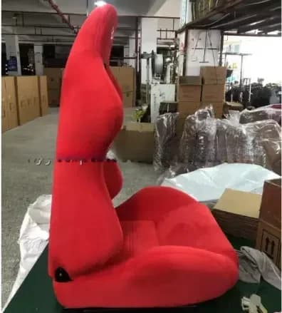 Sièges baquets de course universels RECARO de haute qualité, entièrement en tissu suédé rouge avec d