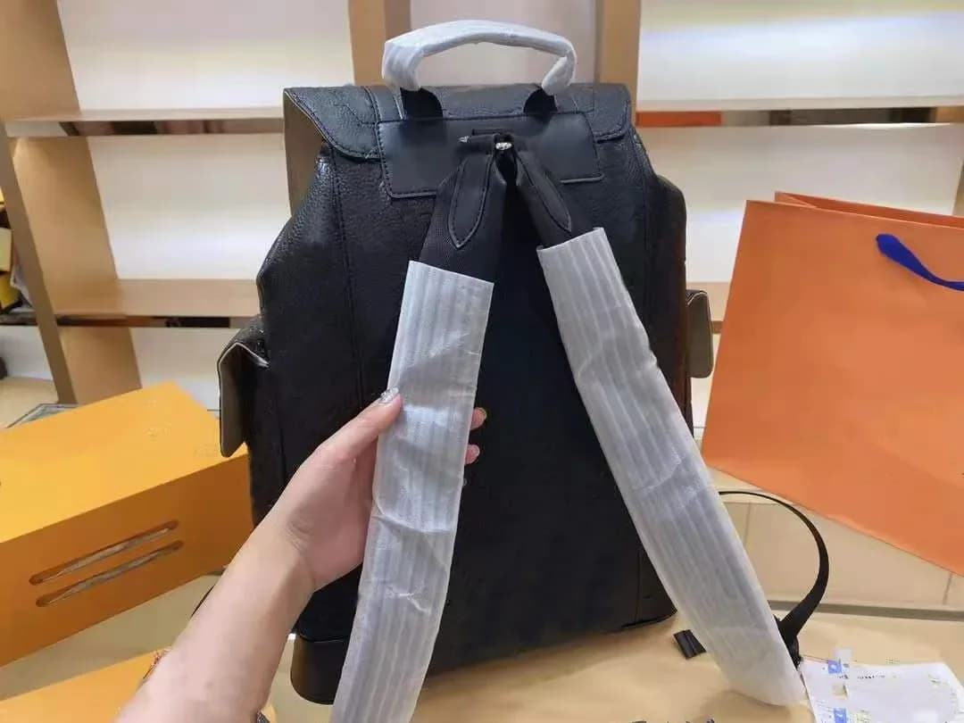 Marque de créateur sacs à dos classiques mode unisexe en cuir