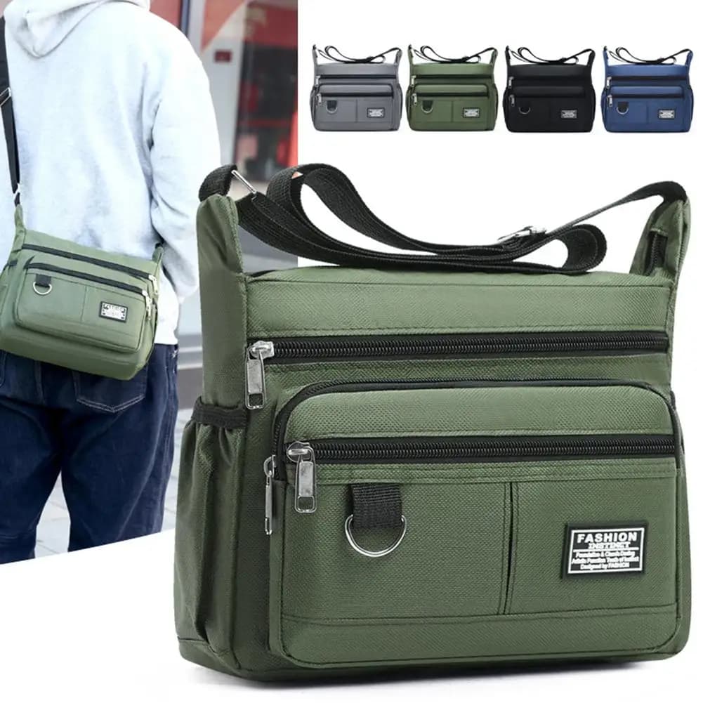 Oxford-Sac à Bandoulière Multicouche pour Homme