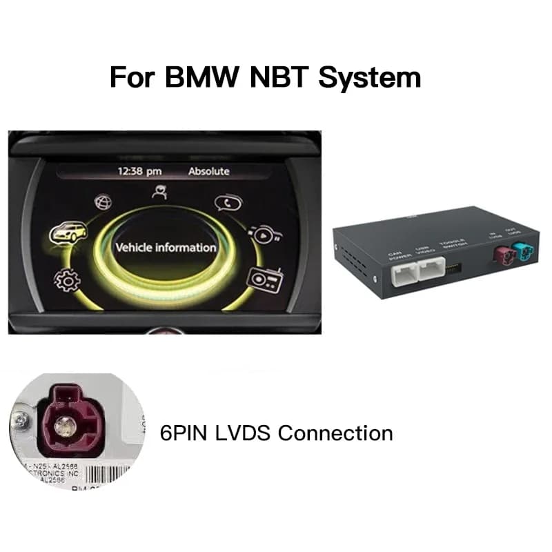 AUTOABC sans fil CarPlay Android Auto pour Mini R55 R56 R57 R58 R59 R60 R61 F54 F55 F56 F57 Clubman