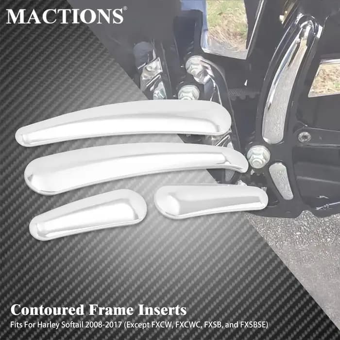 4xMoto 3D bras oscillant cadre insérer couverture chromée pour Harley Heritage Softail personnalisé