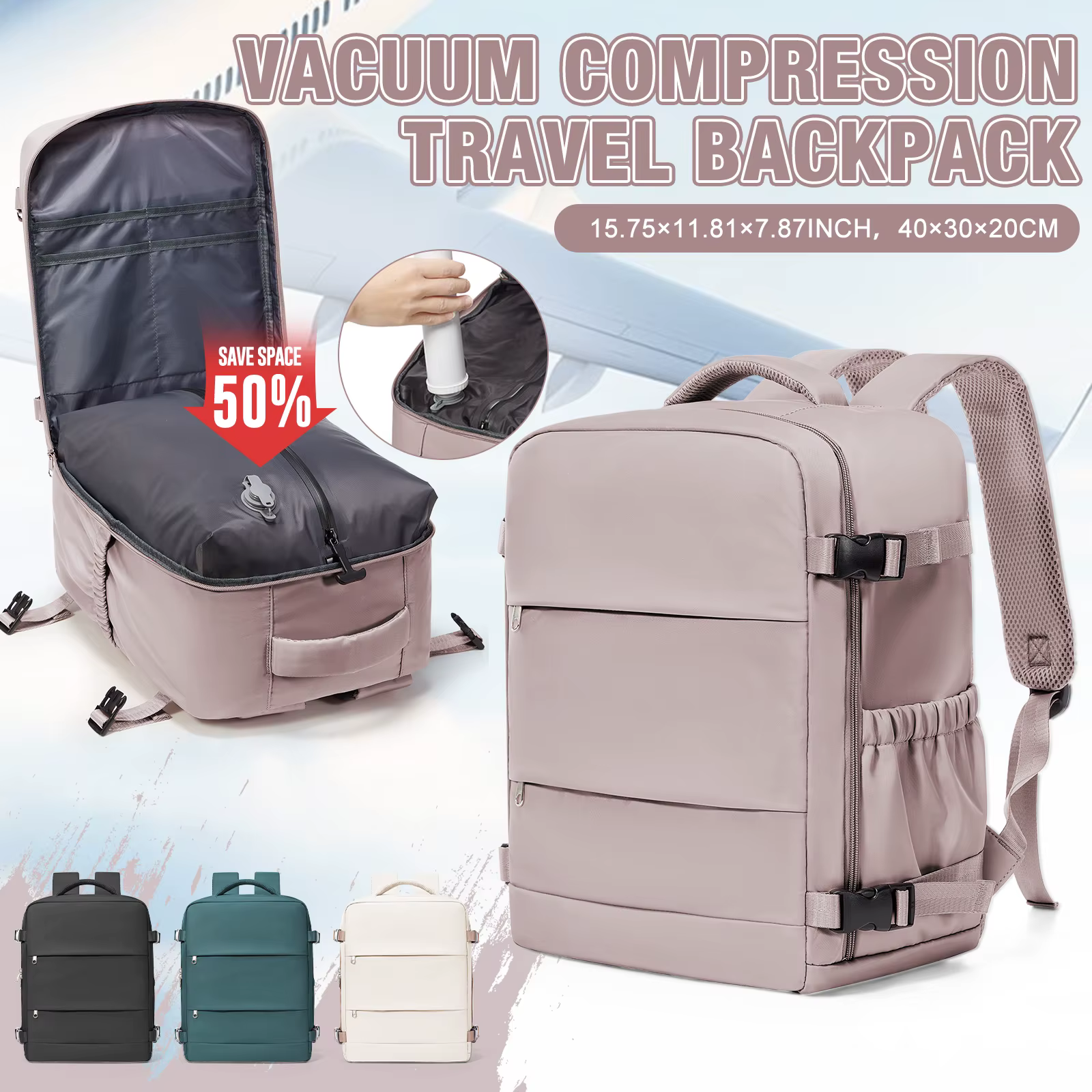 Sac à dos sous vide, sac pour femme, sac à main Ryanair 40x30x20, sac à dos décontracté à la mode, s