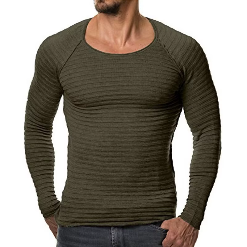 Chandails pour hommes 2025 printemps automne nouveau pull tricoté hommes à manches longues rayé chan