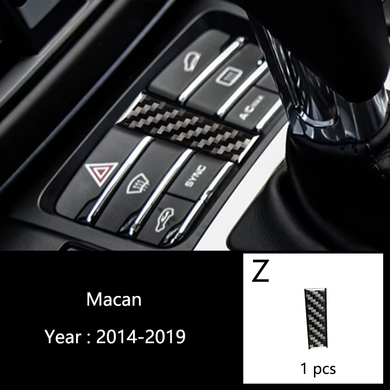 Accessoires pour Porsche Macan 2014 – 20, en Fiber de carbone, changement de vitesse intérieur, pann