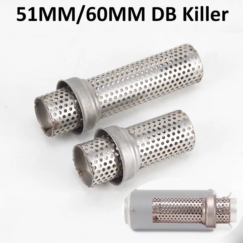 51mm 60mm universel DB tueur catalyseur sans lacet Moto silencieux bruit son échappement Moto évasio