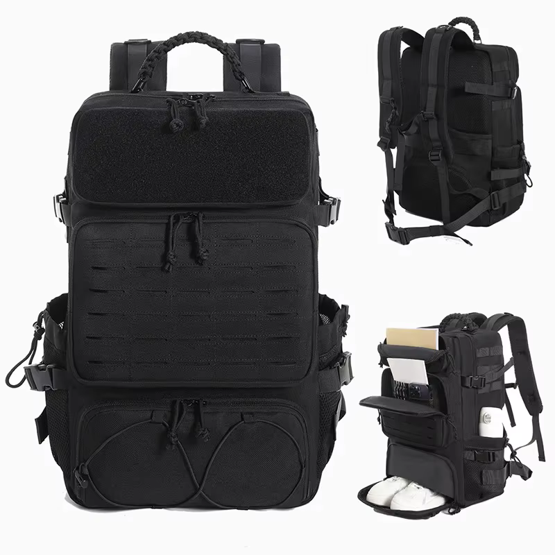 Grand sac à dos à bagages avec système modulaire, plusieurs compartiments et espace pour chaussures