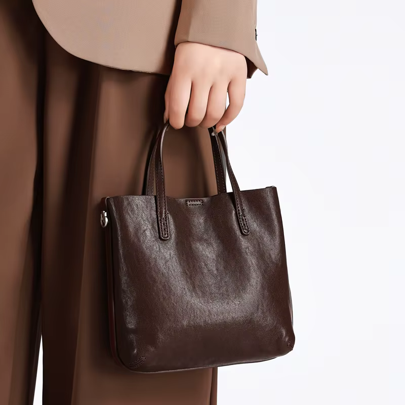 Nouveau Sac à Main en Cuir Véritable pour Femme 2026 – Sac Fourre-Tout de Luxe de Créateur, Sacs Vin