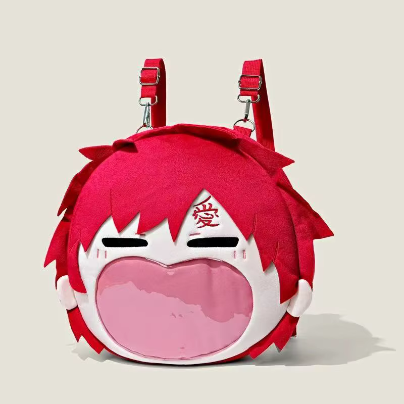 Naruto Gaara sac à dos sac en peluche grande capacité Anime marchandise Ita-sac bandoulière sac à ma