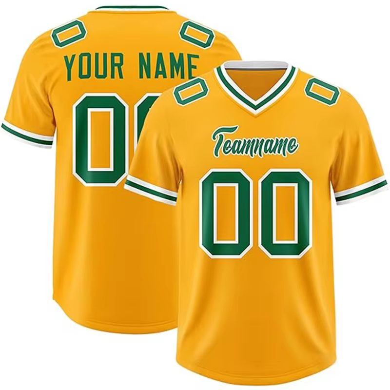 Nom de l'équipe personnalisé numéro nom T-shirt de Football personnalisé bricolage col en V blanc sp