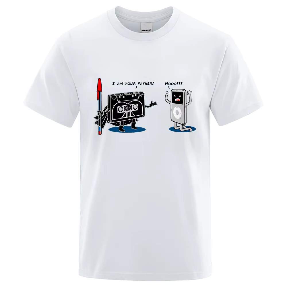 Joueur de musique drôle hommes hauts été T-Shirt ample coton col rond T-Shirt Hip Hop T-Shirt vêteme
