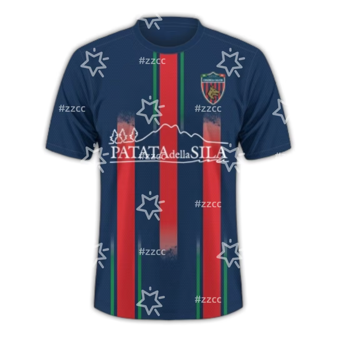 Maillot de football domicile Cosenza Calcio 25-26, kit d'entraînement, t-shirt de sport d'été pour h
