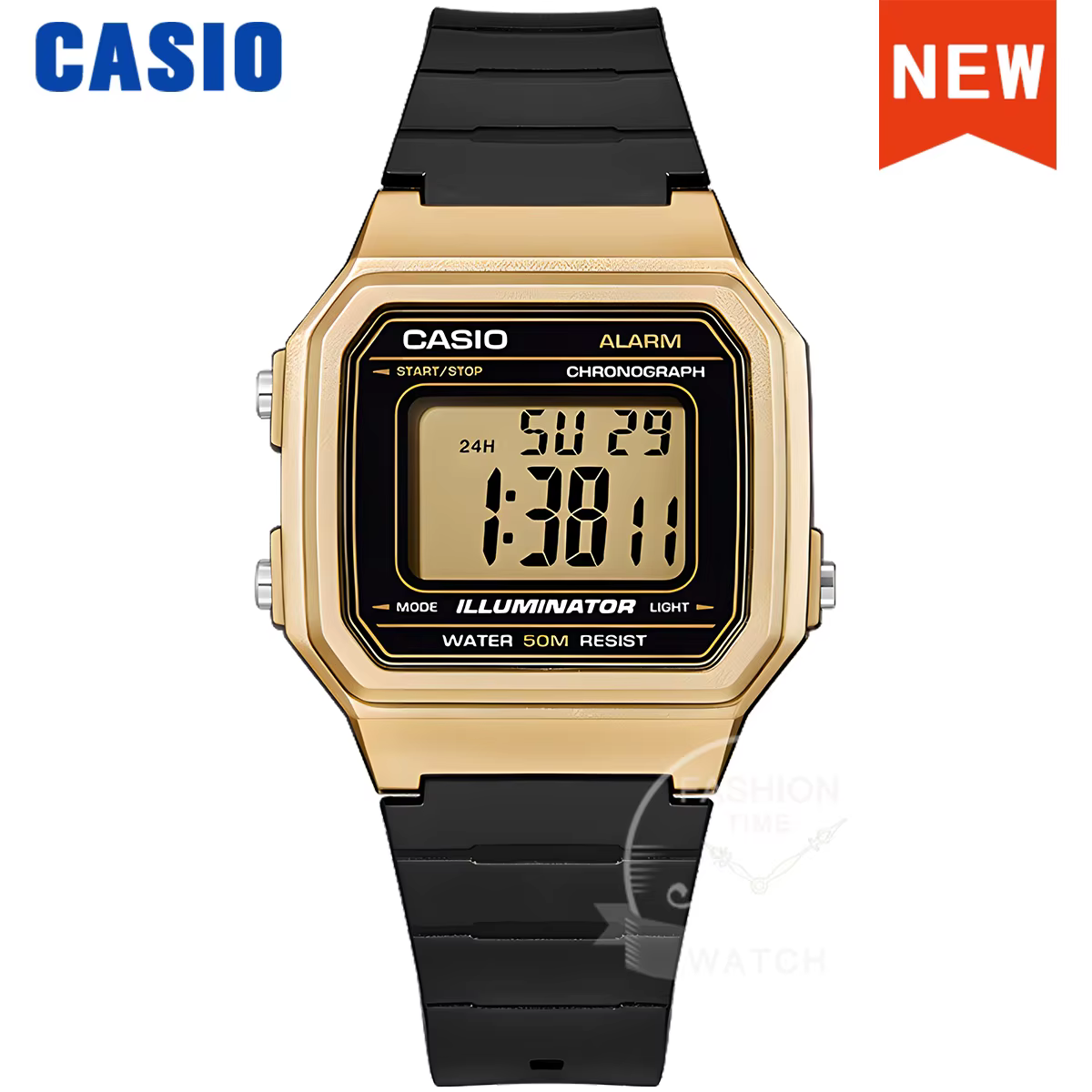 Montre Casio pour hommes, sport, luxe, carrée, série W-217H, Relogio Masculino часы мужские