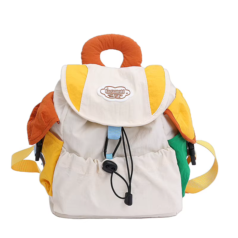 Sac à dos color block tendance, léger et décontracté, pour les voyages, le camping, la randonnée, le
