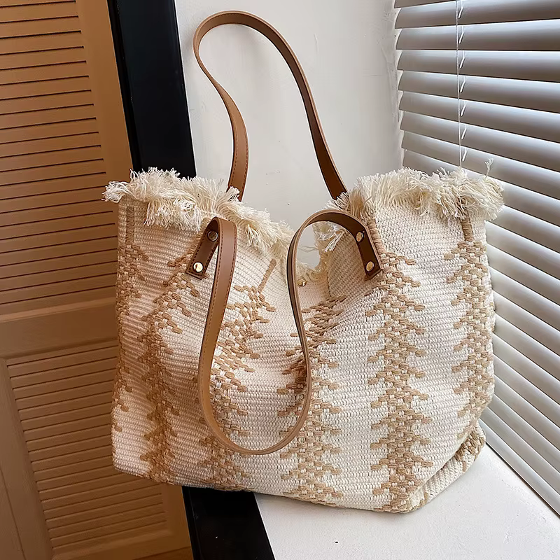 Sac à main femme design simple, sac de voyage de niche, sac de plage fourre-tout, sac à bandoulière 