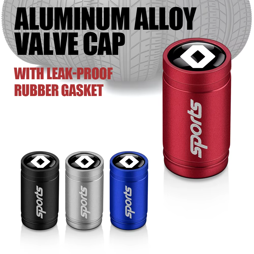 Bouchon de Valve de pneu de voiture, 4 pièces, style Sport, tige de roue de pneu en métal, couvercle