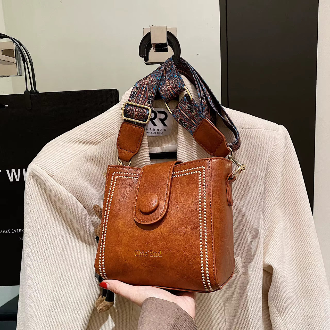 Sac seau tendance style streetwear pour femme, sac à bandoulière, nouveauté de la saison, petit sac 
