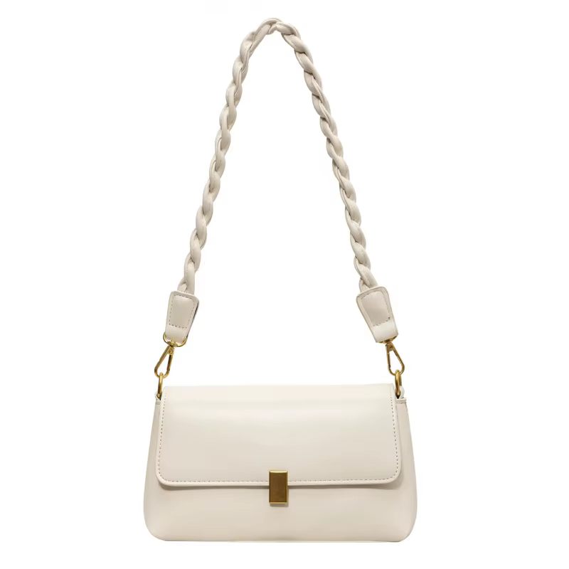 Sac à bandoulière pour femme en cuir vintage, sac minimaliste à bandoulière avec poignée, sangle rég