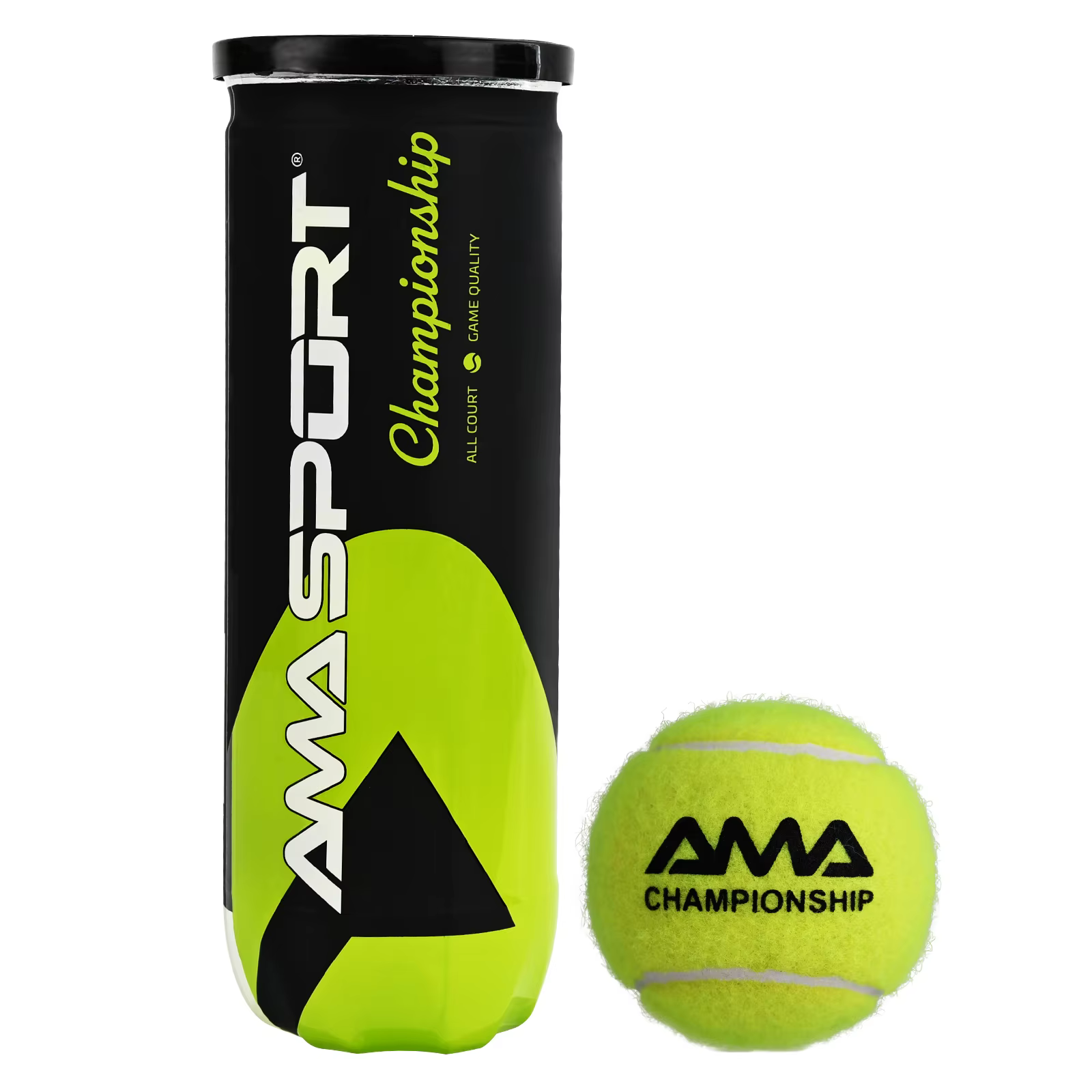 AMASPORT Balles de Tennis et de Padel Professionnelles pour Entraînement et Match (Lot de 3) – Haute