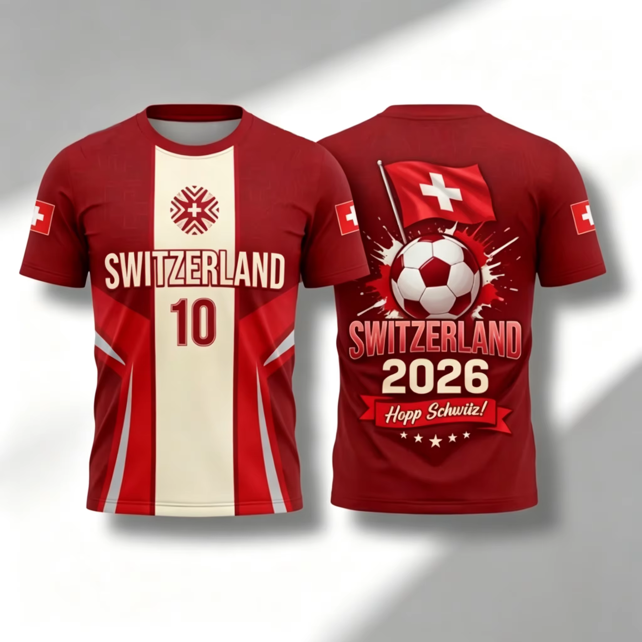 Maillot de football Suisse 2026 pour hommes et femmes, drapeau suisse, séchage rapide, entraînement,