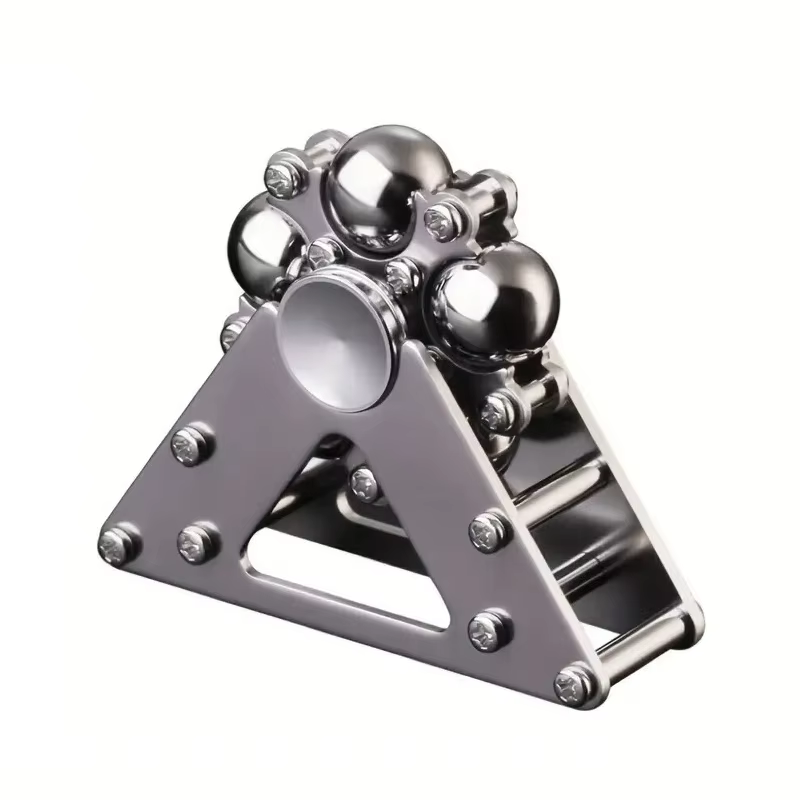 Spinner à main en acier inoxydable pour adultes, boule en acier, grande roue, 2 doigts, EDC, Fidget 