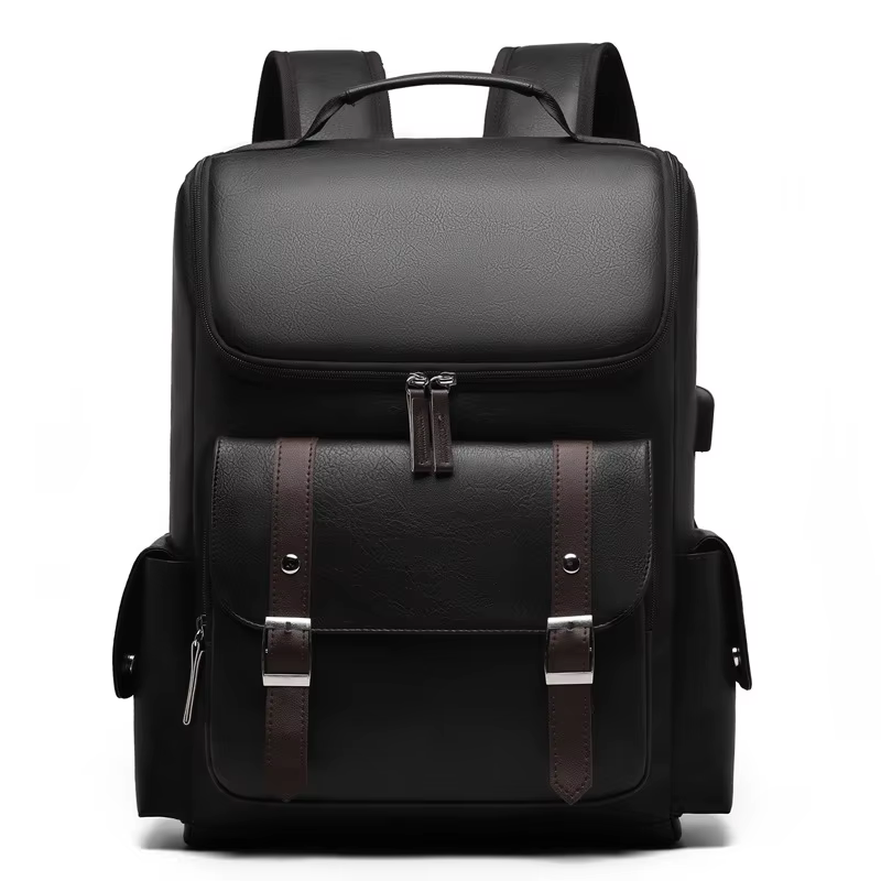 Sac à dos rétro, sac pour ordinateur portable, sac de voyage avec chargement USB, sac décontracté à 