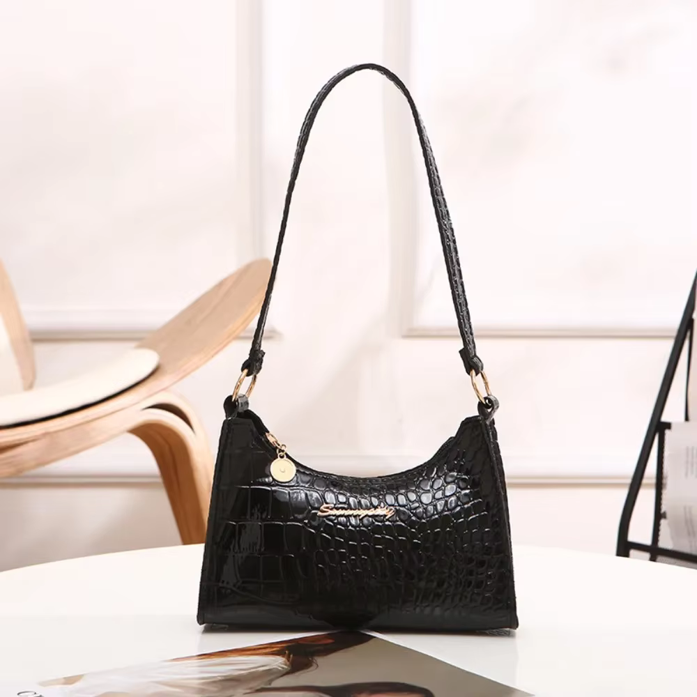 Nouveau sac à bandoulière grande capacité sac sous les bras en cuir souple couleur unie sac Boston s