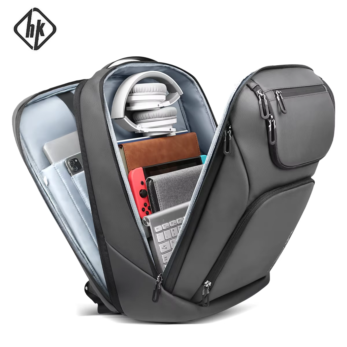 Ian-Sac à dos d'affaires de voyage pour homme, sac à dos pour ordinateur portable 17 pouces, sac à d