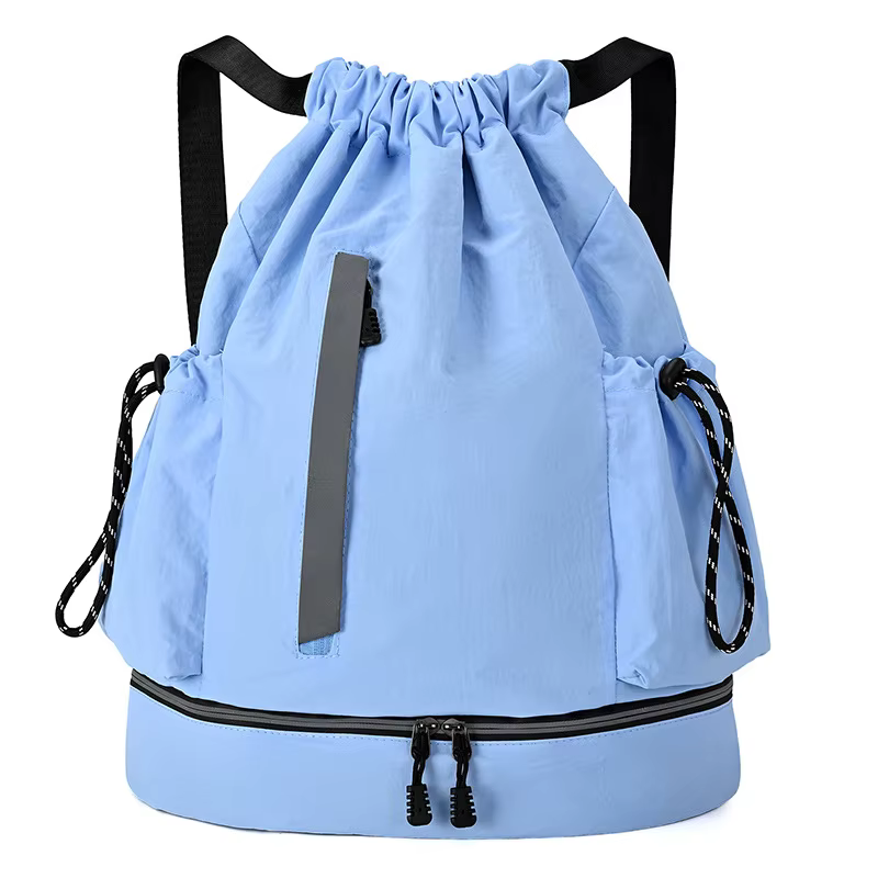 Sac à dos de voyage à cordon de serrage, léger, grande capacité, polyvalent, pour étudiants, basketb