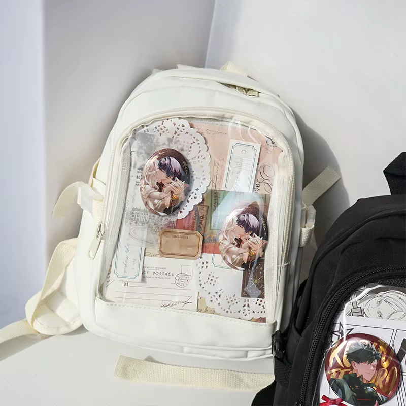 Y2K mignon Mini sac à dos femmes Kawaii Ita sac doux fille sac à dos Transparent bricolage personnal