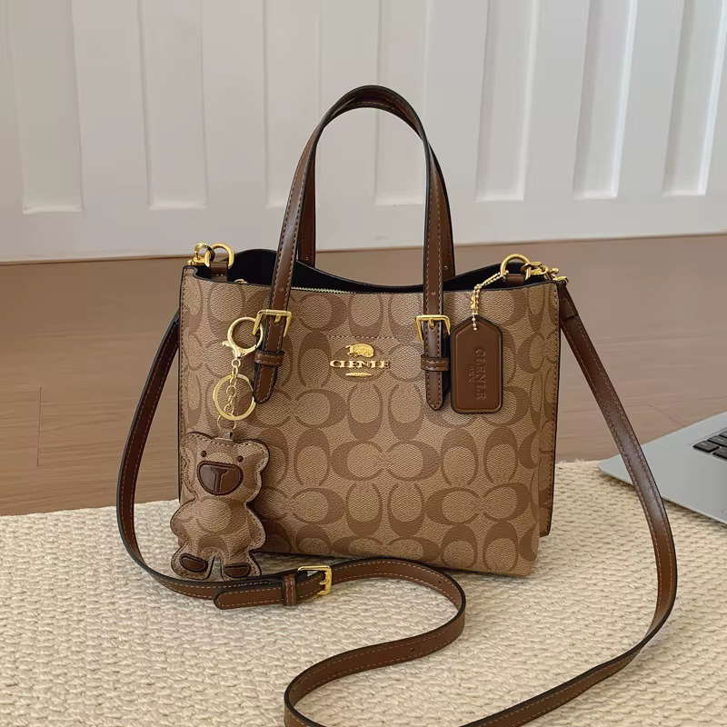 Sac à main messager minimaliste chic de style Paris pour femme avec cuir au design vintage et logo l