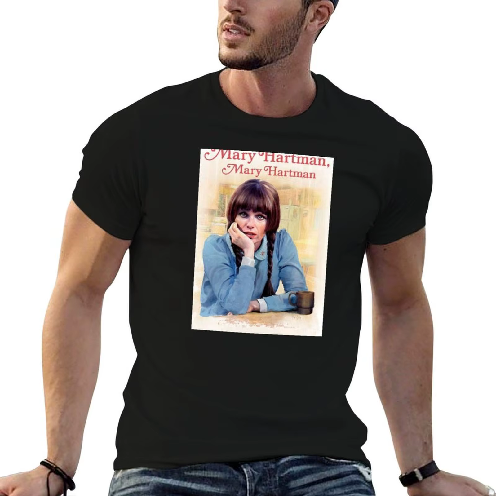 T-shirt Mary Hartman, grande taille, t-shirt décontracté basique