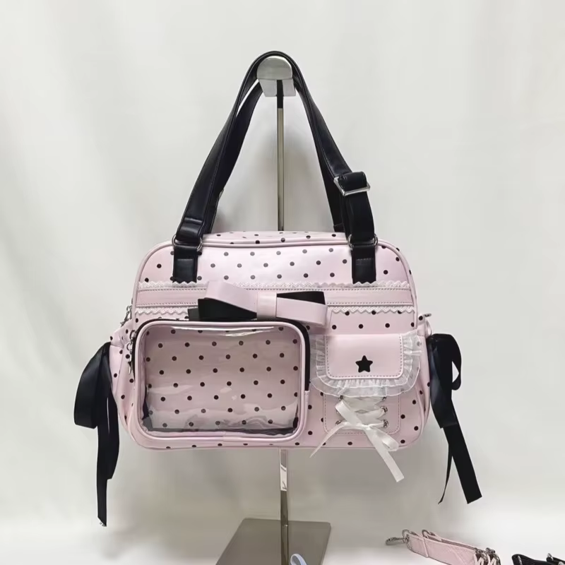 Star Dot Sac Femme dentelle pansement arcs Ita sacs pour Femme Sac à bandoulière grande capacité Bol