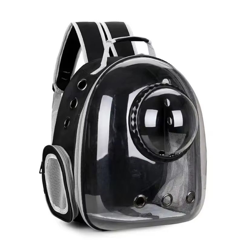 360 °   Sac à dos transparent pour chat, respirant, spacieux et léger, pour les voyages en plein air