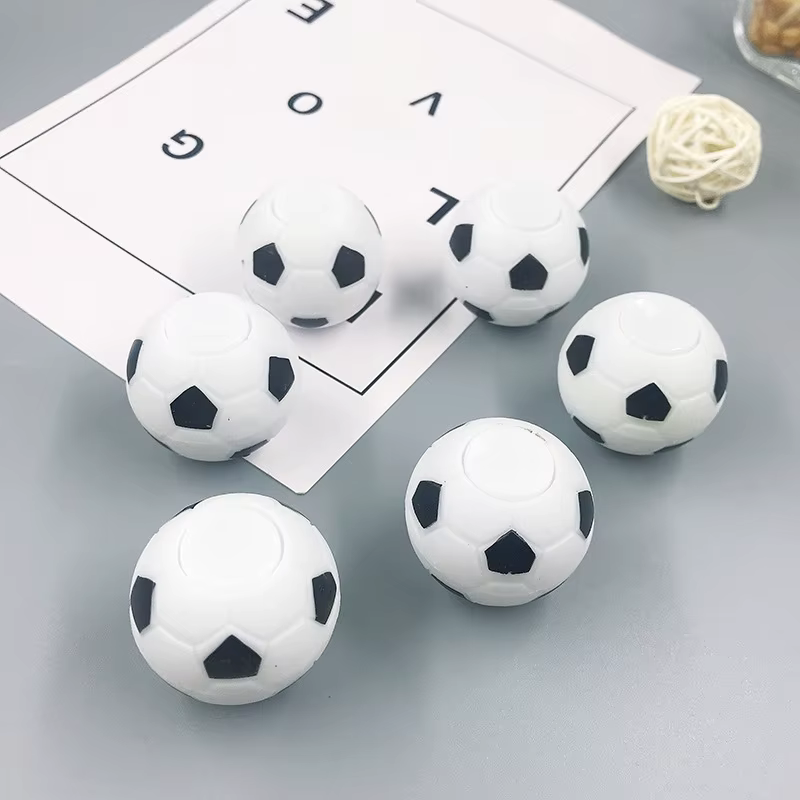 6 pièces Football Fidget Spinner 3.5cm basket-ball Baseball Tennis main Spinner Fidget jouets Footba
