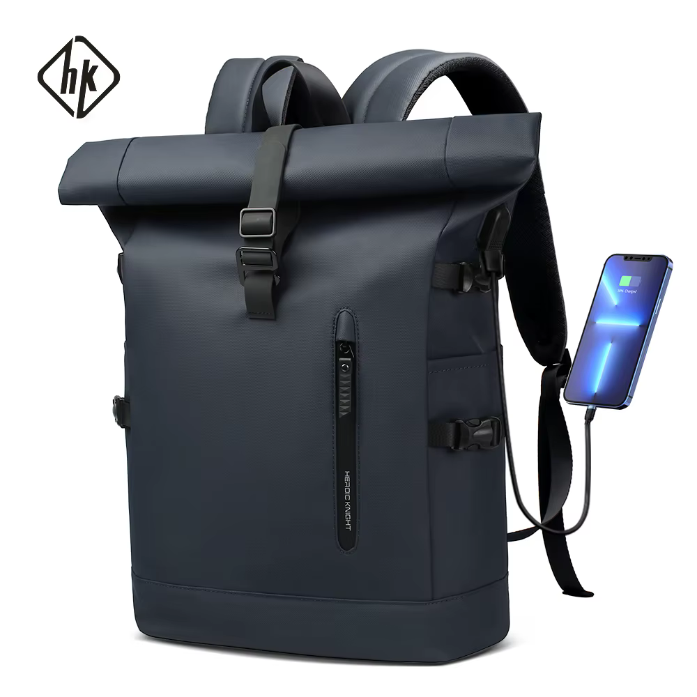 HK grand sac à dos pour ordinateur portable 15.6 pouces hommes sac à dos de voyage antivol pour affa