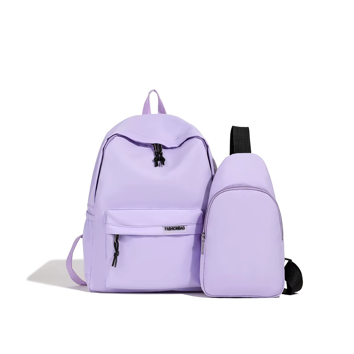 Sac à dos de retour à l'école en nylon pour femme, sac de voyage pour femme, solide, grande capacité