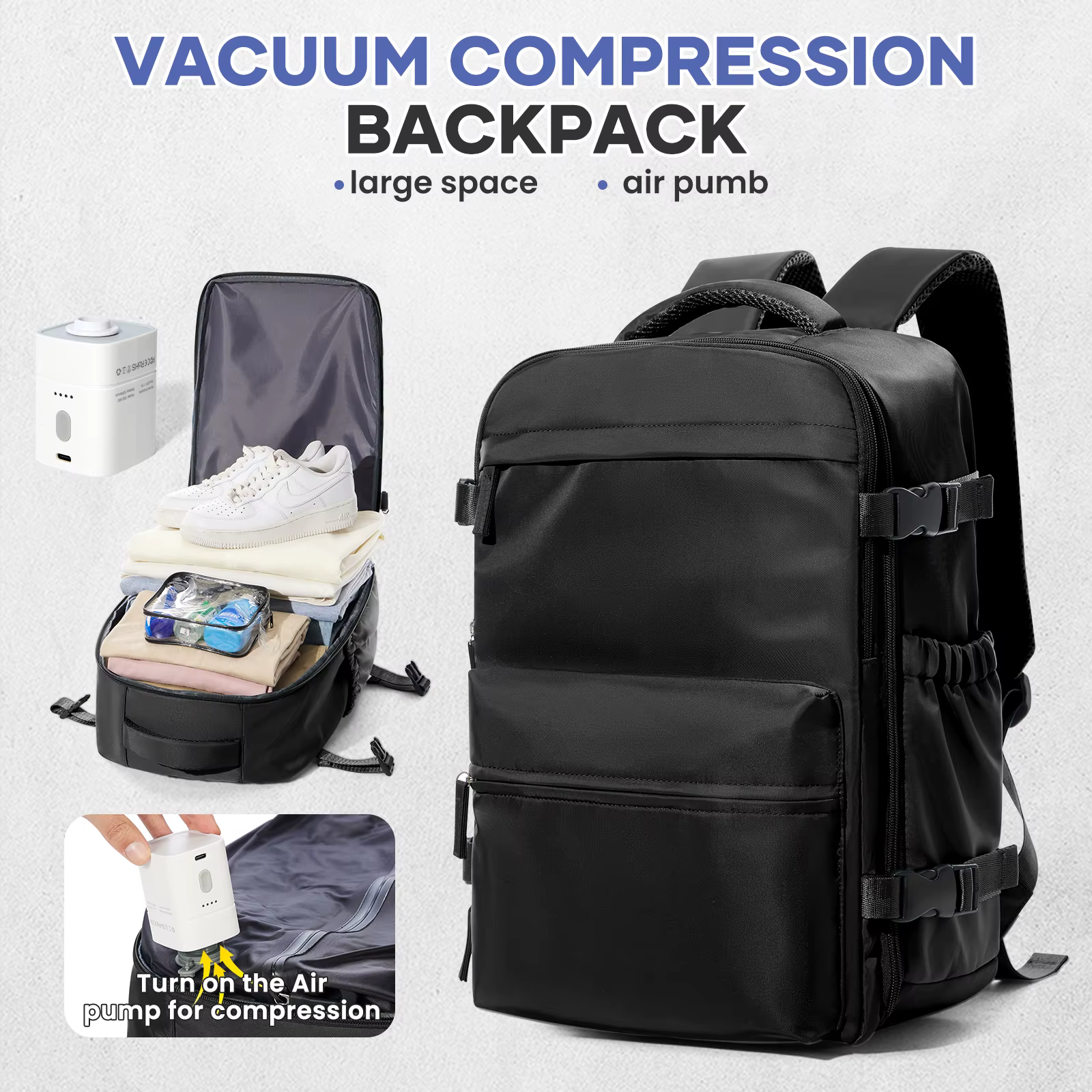 Sac à dos sous vide sac de voyage pour hommes sac à dos de grande capacité sac à dos pour ordinateur