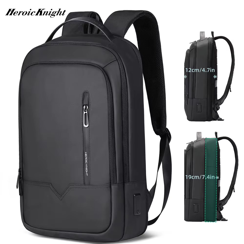 Heroic Knight Slim homme sac à dos pour ordinateur portable sac d'école étanche avec chargement USB 