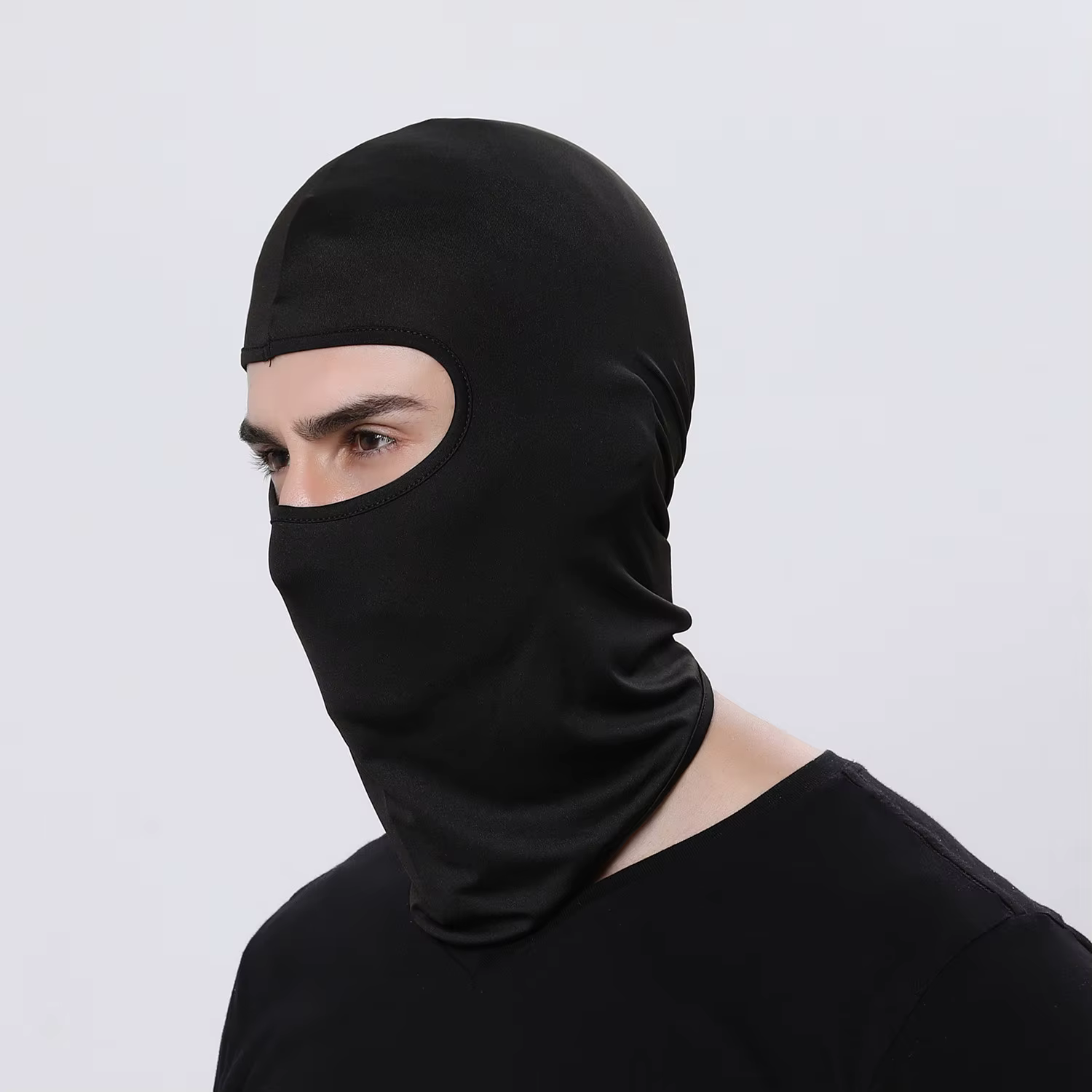 Cagoule de cyclisme pour hommes et femmes, casquette de sport, masque facial, armée militaire, soie 
