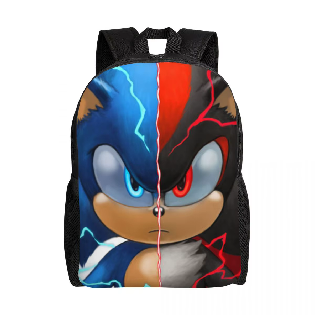 Sonic Shadow Sac à dos pour étudiants, sac d'école, sac à dos de randonnée, sac à dos de voyage pour