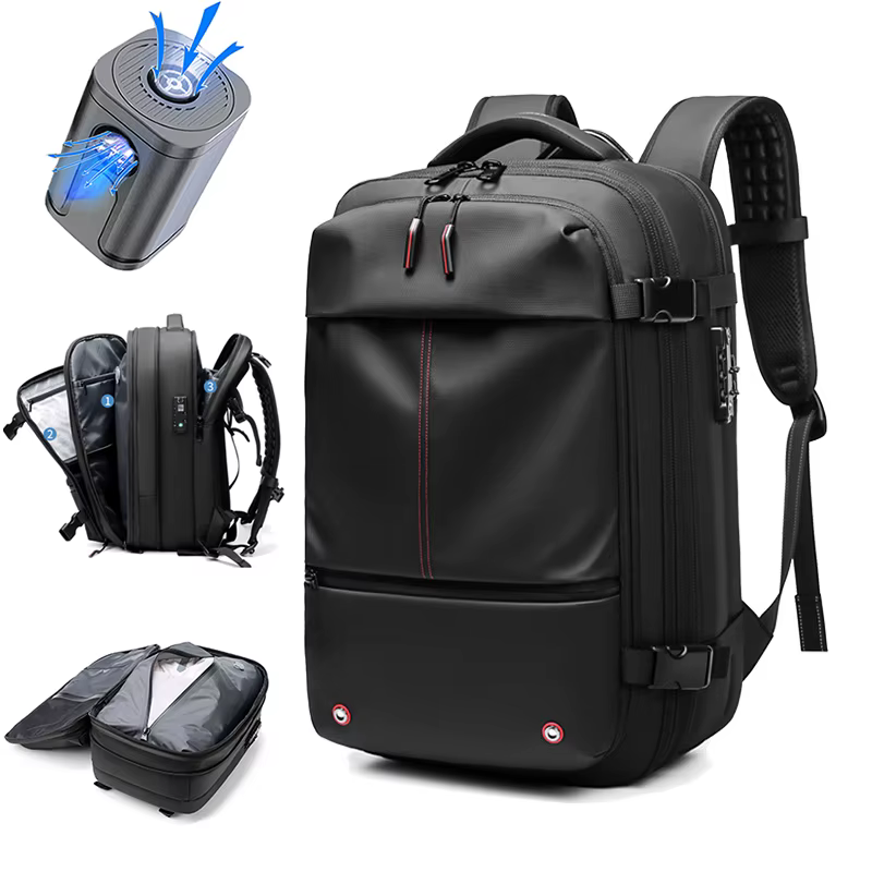 Sac à dos à compression sous vide pour ordinateur portable, sac à dos de voyage pour hommes, grande