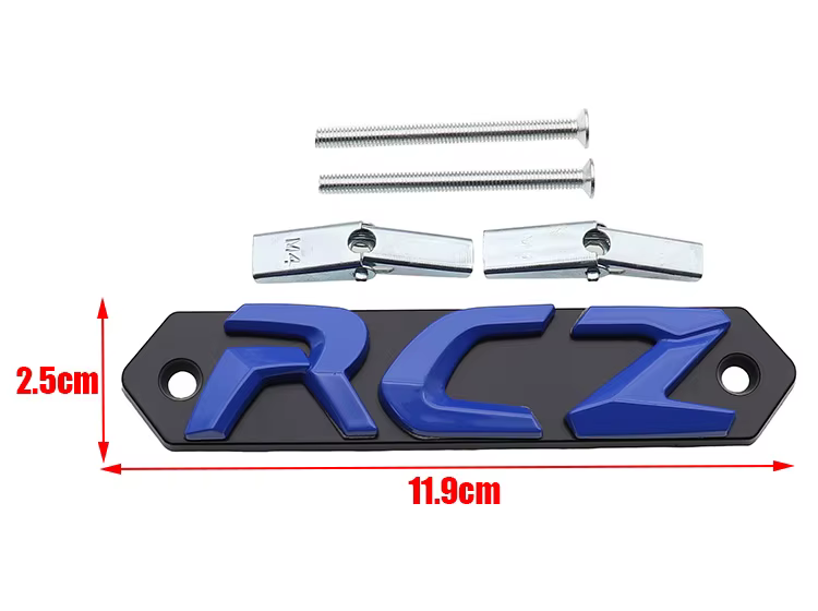 1 pièce Emblème 3D en métal RCZ pour calandre avant de voiture, emblème de capot avant, accessoires 