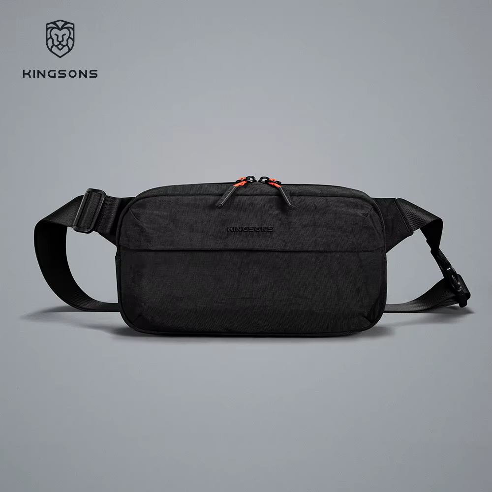 Sac de poitrine Kingsons pour hommes et femmes, sac à bandoulière imperméable avec fermeture éclair